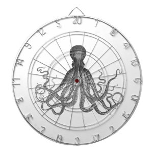 Cible De Fléchettes Kraken - poulpe géant noir/Cthulu