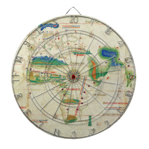 Cible De Fléchettes La carte du monde de Planisphere de Cantino (1502)