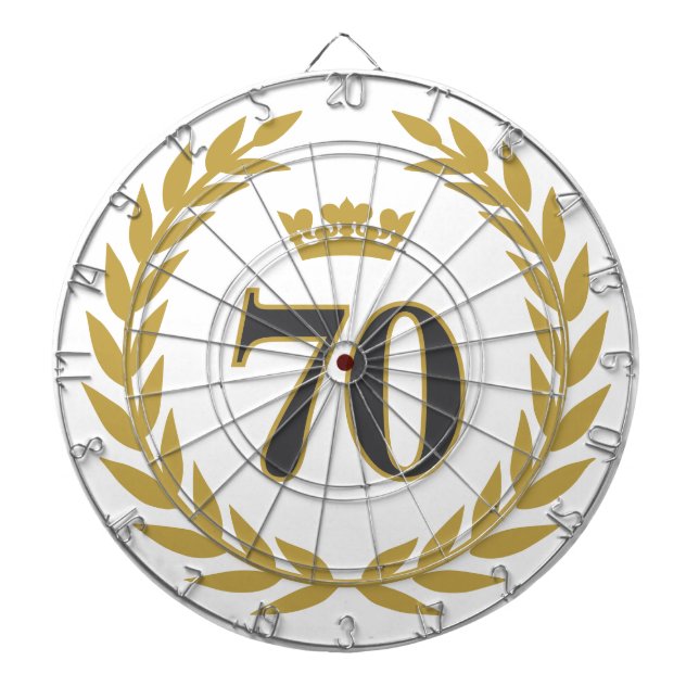 Cible De Fléchettes Laurel Wreath et Crown 70e anniversaire (Devant)