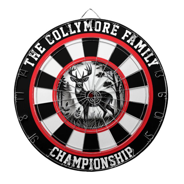 Cible De Fléchettes Le cerf majestueux dans le design forestier (Devant)