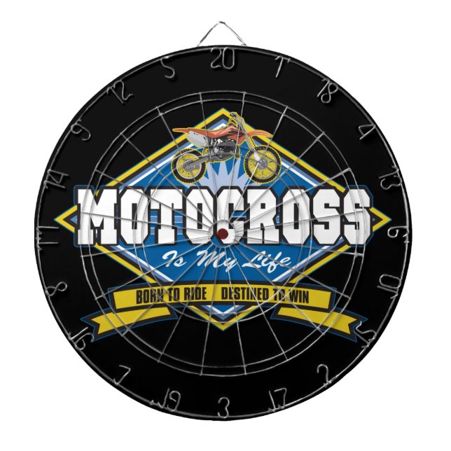 Cible De Fléchettes Le motocross est ma vie (Devant)
