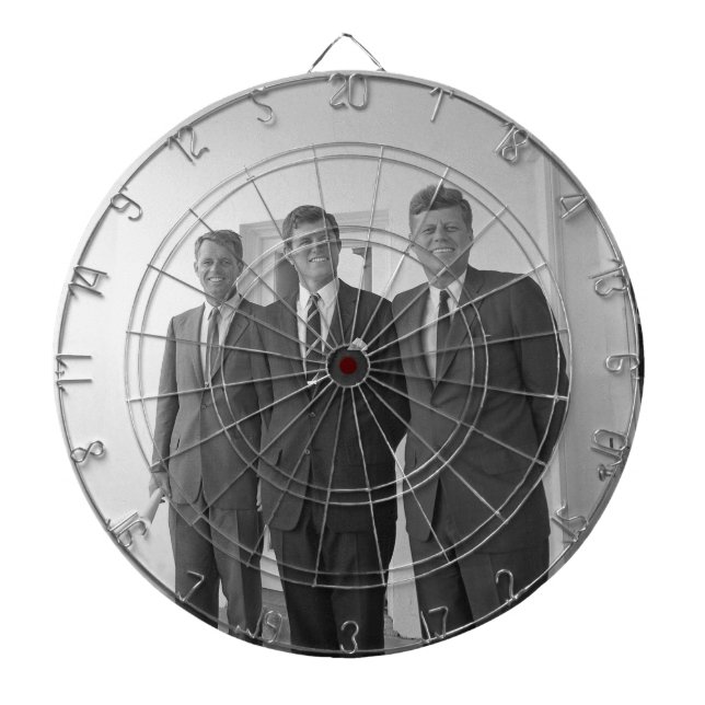 Cible De Fléchettes Le président John Kennedy et les frères American C (Devant)