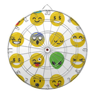 Cible De Fléchettes Le visage heureux d'Emoji