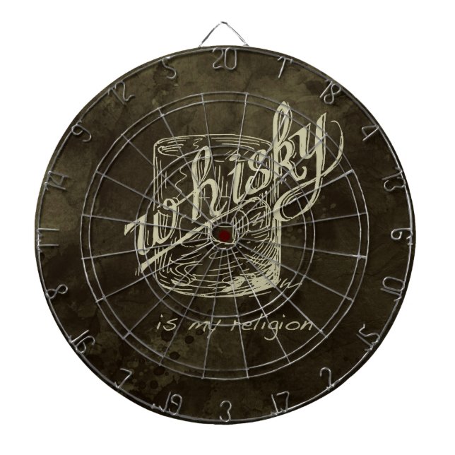 Cible De Fléchettes Le whiskey est ma religion ! (Devant)