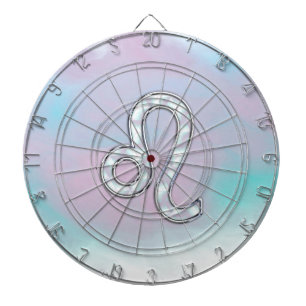 Cible De Fléchettes Leo Zodiac Symbol on Pastels Nacre Style Print