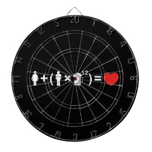 Cible De Fléchettes L'équation d'amour pour les hommes