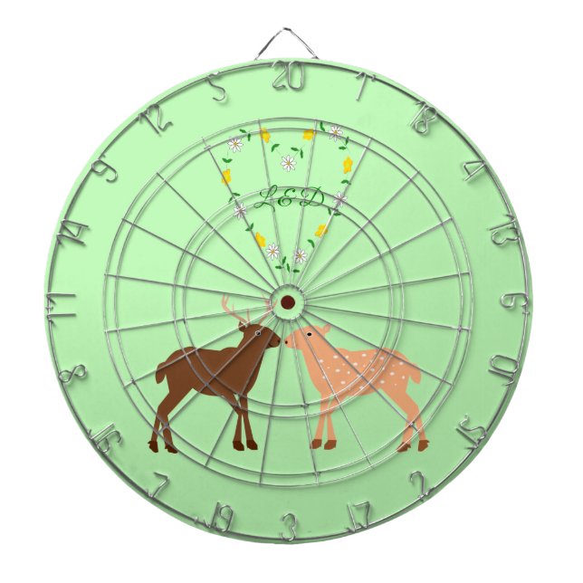 Cible De Fléchettes Les Deux et Daisy Heart Custom (Devant)