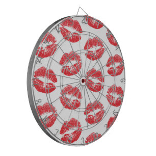 Cible De Fléchettes Lèvres Rouges, Motif De Lèvres, Rouge Lèvres, Bais