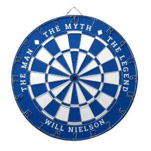 Cible De Fléchettes "L'homme, le mythe, la légende" Bleu profond