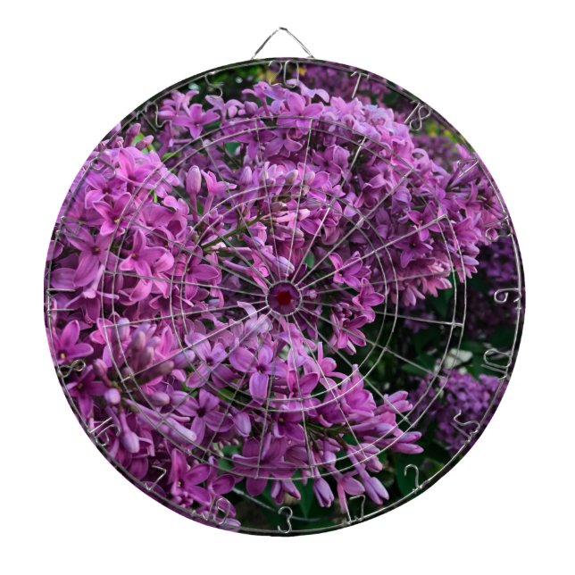 Cible De Fléchettes lilas rose violet | photo florale rose romantique (Devant)