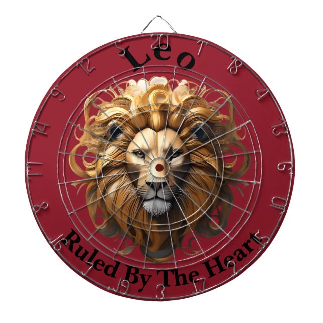 Cible De Fléchettes Lion, Lion, Dirigé Par Le Coeur, (Devant)