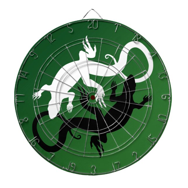 Cible De Fléchettes Lizard Dartboard Cool Tribal Raven Art Dartboard (Devant)