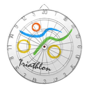 Cible De Fléchettes Logo du triathlon