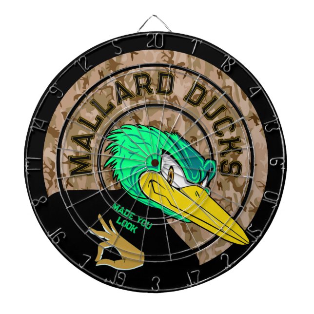 Cible De Fléchettes Logo personnalisé de Mallard Ducks (Devant)