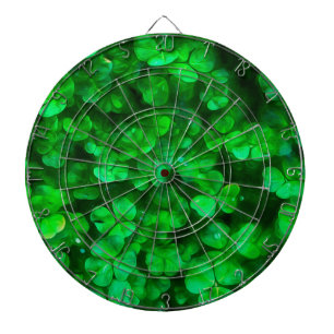 Cible De Fléchettes Lucky Celtic Irish Green Shamrocks