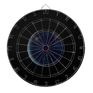 Cible De Fléchettes Lumières nocturnes sur la planète Terre (hémisphèr