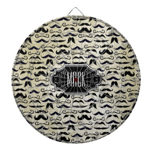 Cible De Fléchettes M. Mustache Hipster Motif