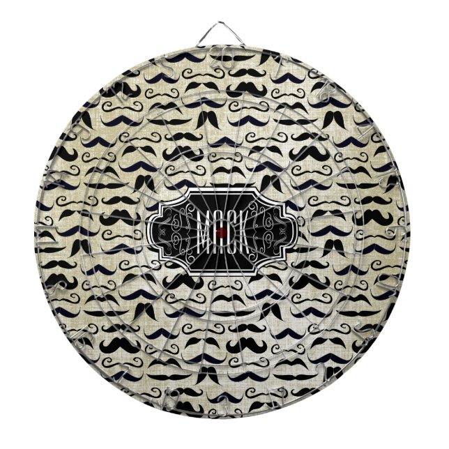 Cible De Fléchettes M. Mustache Hipster Motif (Devant)