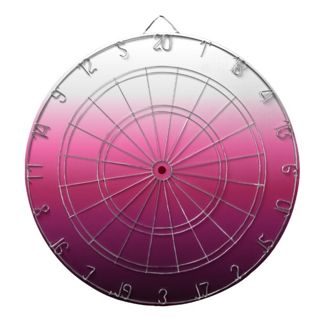 Cible De Fléchettes magenta maroon marsala burgundy ombre branché (Devant)