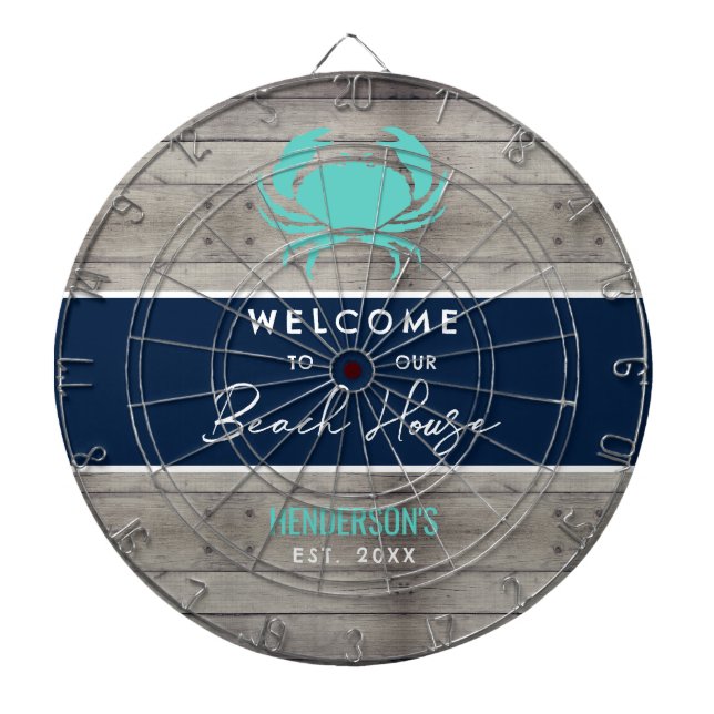Cible De Fléchettes Maison de plage Nautique Maison en bois rustique (Devant)