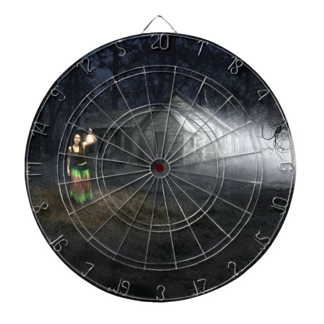 Cible De Fléchettes Maison d'horreur d'Halloween (Devant)