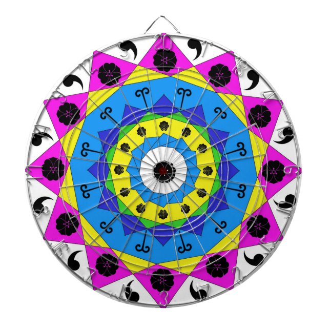 Cible De Fléchettes Mandala (Devant)