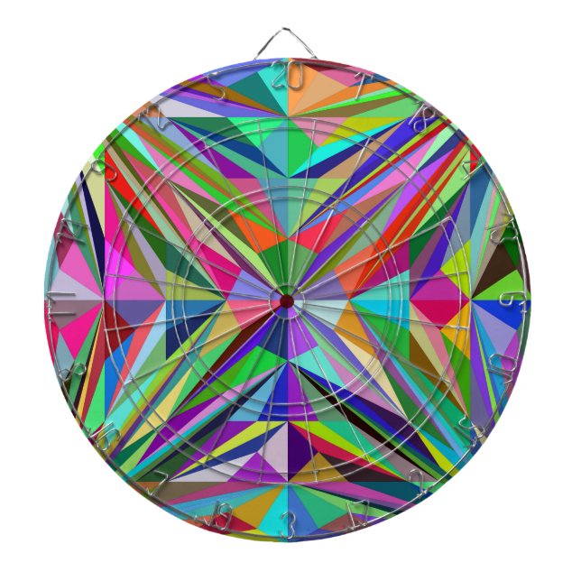 Cible De Fléchettes Mandala Abstrait (Devant)