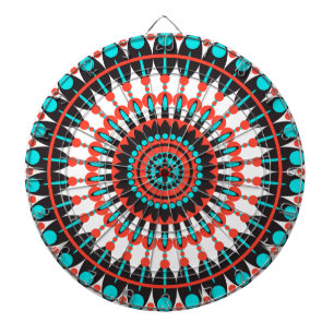 Cible De Fléchettes Mandala amérindienne