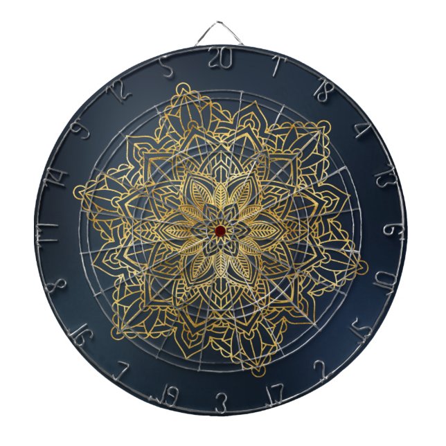 Cible De Fléchettes Mandala d'or (Devant)