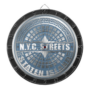 Cible De Fléchettes Manhole Staten Island Blue