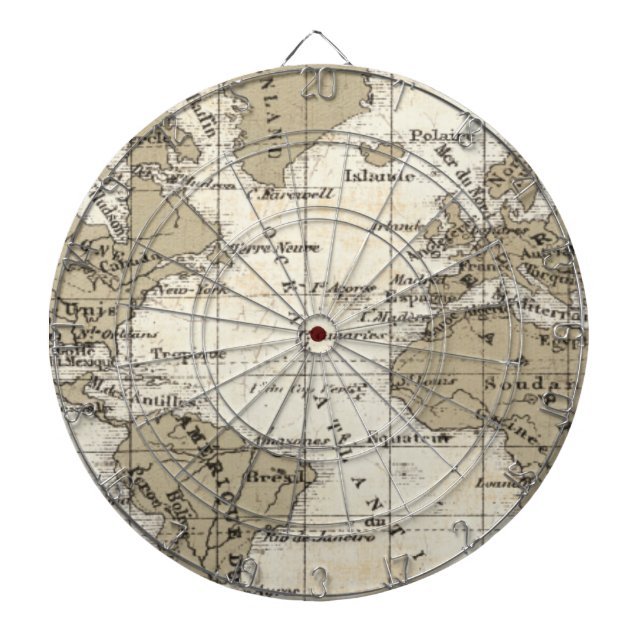 Cible De Fléchettes Mappemonde (Devant)