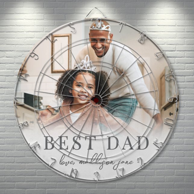 Cible De Fléchettes Meilleur père photo (Best Dad Photo Father Dart Board)