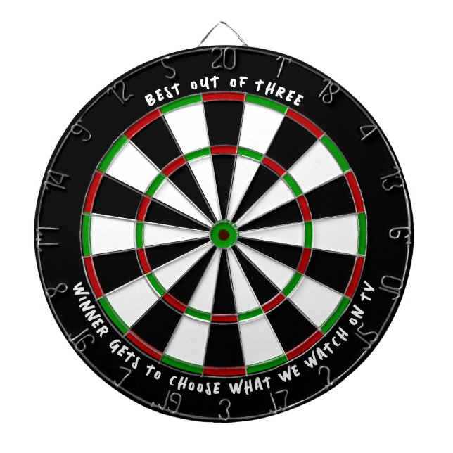 Cible De Fléchettes "MEILLEUR SUR TROIS" Custom Darts Game Winner Priz (Devant)