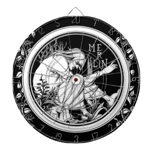 Cible De Fléchettes Merlin imaginaire Art Nouveau