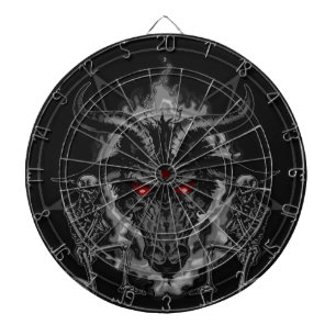Cible De Fléchettes Métal de noir de pentagone étoilé de Baphomet