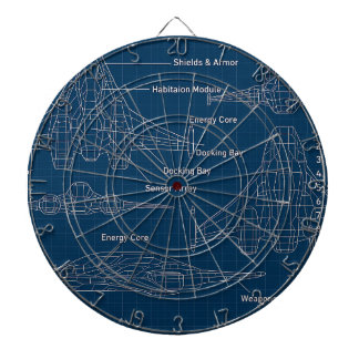 Cible De Fléchettes "Modèle futuriste d'architecture spatiale"