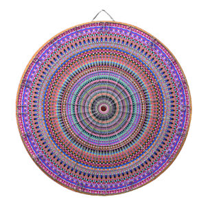 Cible De Fléchettes modèles de mandala colorés