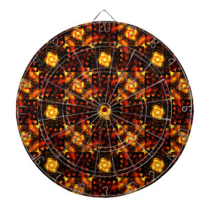 Cible De Fléchettes Moderne Bohème Élégante Motif Artistique Abstrait
