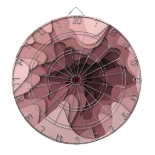 Cible De Fléchettes Moderne Girly Rose Ombre