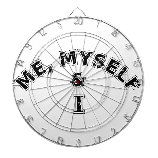 Cible De Fléchettes Moi-Même Et Je Typographie (Devant)