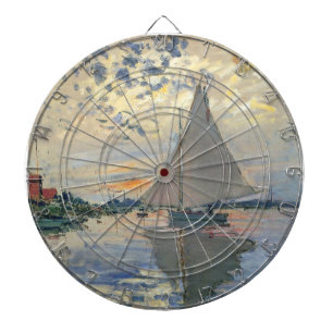 Cible De Fléchettes Monet Sailboat Français Impressionnisme Art classi