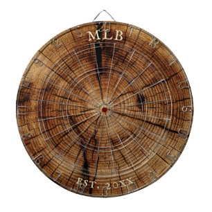 Cible De Fléchettes Monogramme Année Créée Tremblements de tranches