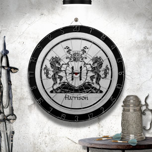 Cible De Fléchettes Monogramme de la crête du cheval royal