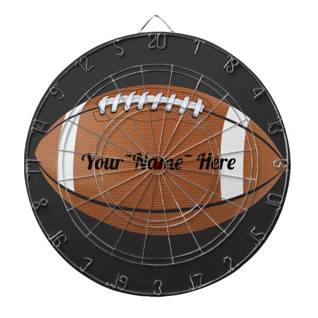 Cible De Fléchettes Monogramme football personnalisé (Devant)