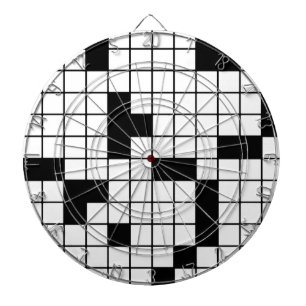 CIBLE DE FLÉCHETTES MOT CROISÉ PUZZLE MOTIF GRAPHIQUE JEUX MOTS AMUSA