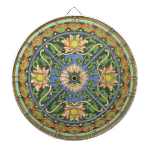 Cible De Fléchettes Motif antique cloisonné chinois : Vert Jade