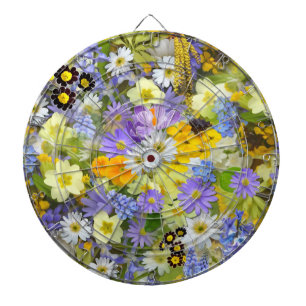 CIBLE DE FLÉCHETTES MOTIF ARRIÈRE - PLAN FLORAL MULITCOLORED