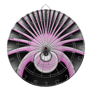 Cible De Fléchettes Motif d'art fractal Abstrait moderne