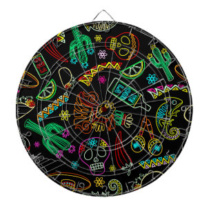 Cible De Fléchettes Motif de Fiesta du Mexique