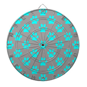 Cible De Fléchettes Motif de pattes bleues et grises